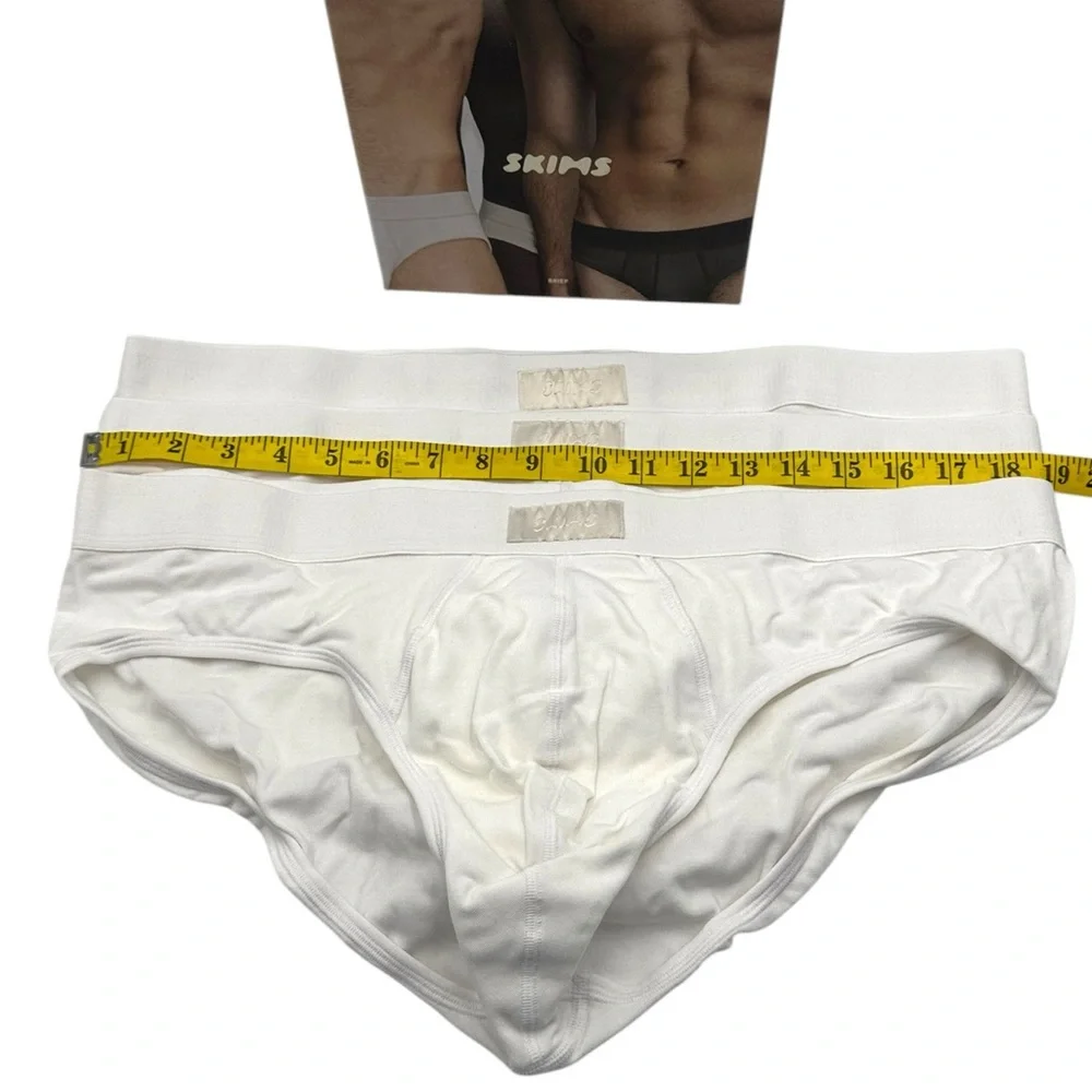 SKIMS 3 Pack Men's Cotton Modal Blend Briefs Size 2X